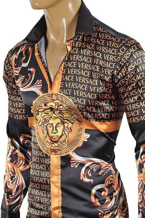 red versace shirt embroid|Versace Designer Shirts for Men .